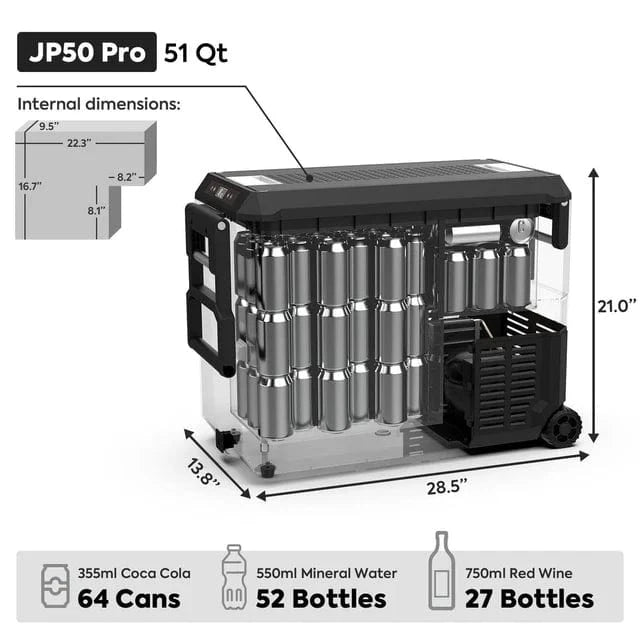 ICECO JP50 Pro Single Zone Portable Freezer With Cover 50 LT | 51 QT