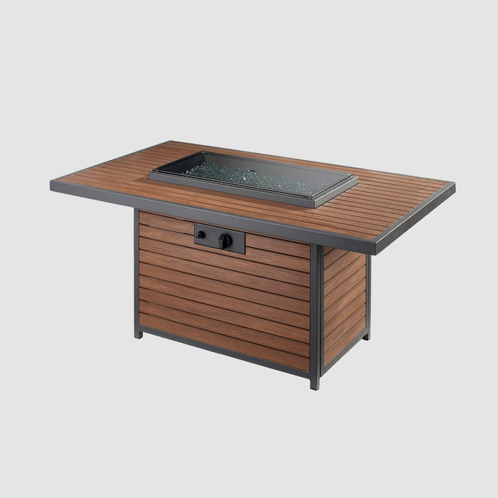 Outdoor Greatroom Kenwood Rectangular Chat Height Gas 50" Fire Pit Table
