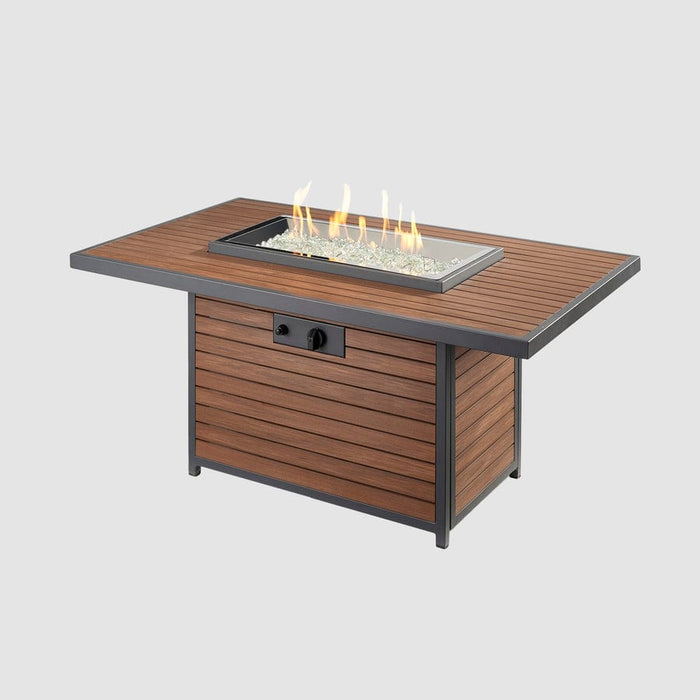 Outdoor Greatroom Kenwood Rectangular Chat Height Gas 50" Fire Pit Table