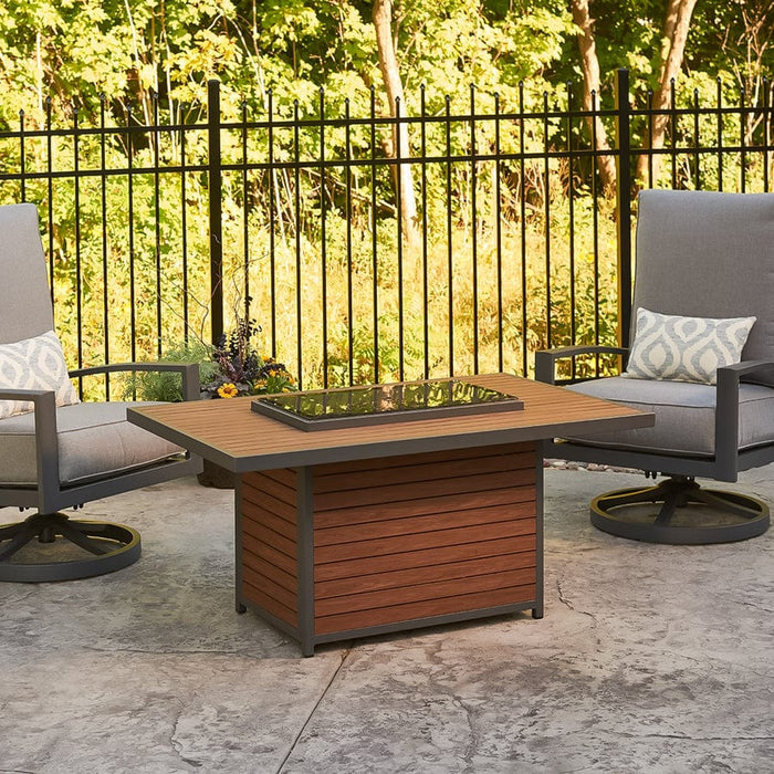 Outdoor Greatroom Kenwood Rectangular Chat Height Gas 50" Fire Pit Table