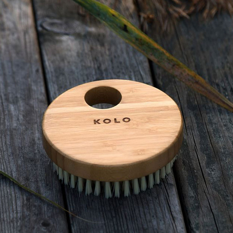 KOLO Sauna Bath Brush Natural Bamboo, No Handle