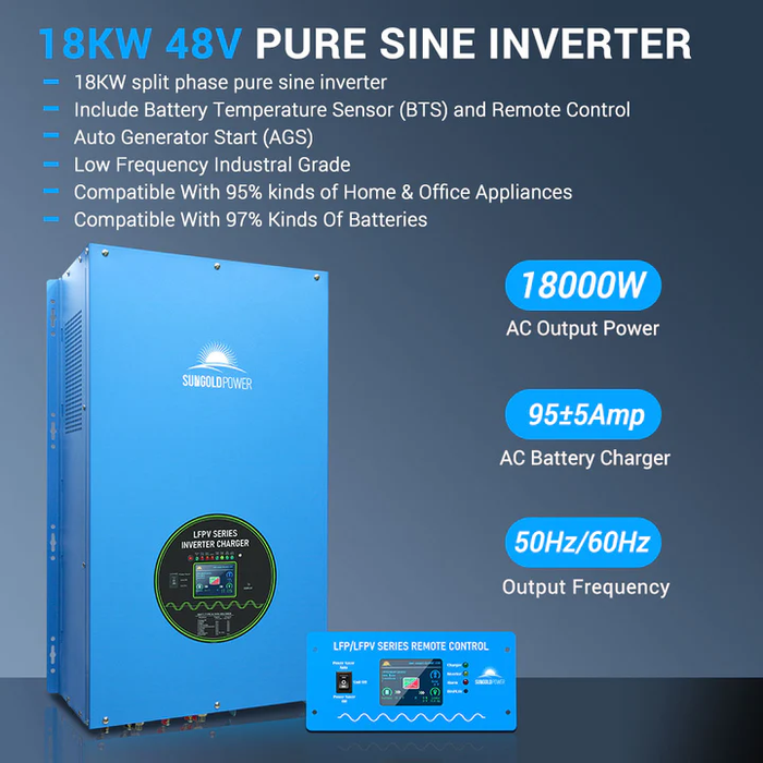 SunGold Power 18kW 48V Split Phase Solar Inverter Charger
