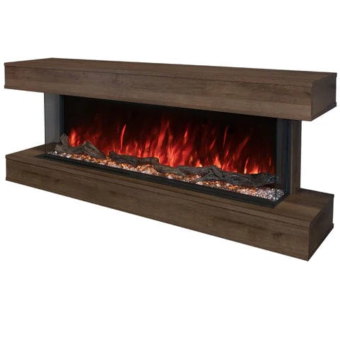 Modern Flames Weathers Walnut Finish Premium Wall Mounted Cabinet for Landscape Pro Multi (LPM-6816)