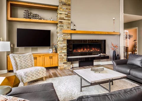 Modern Flames LANDSCAPE PRO SLIM 56" Built-In Electric Fireplace (5.5" Deep - 56" x 14" Viewing)