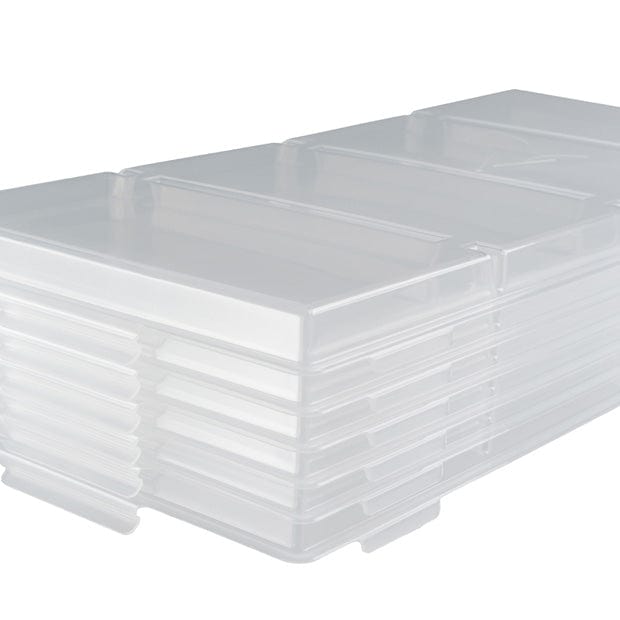 Lids piled 
