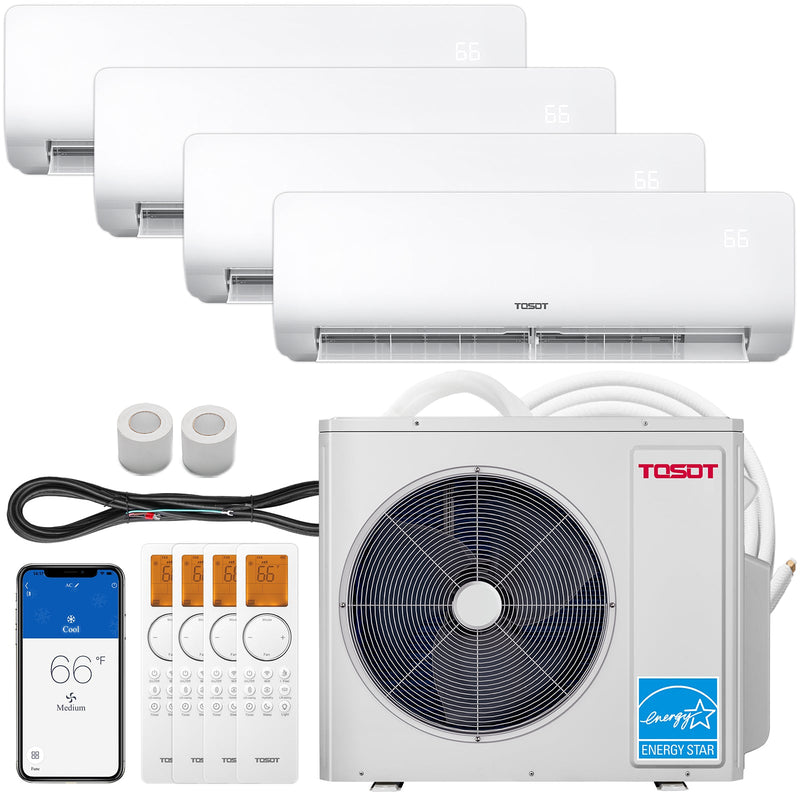 TOSOT Direct 36,000 BTU Quad-Zone Mini Split Air Conditioner - Heat Pump