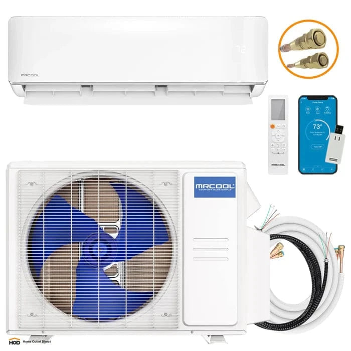 MRCOOL DIY® 5th Gen E Star 24,000 BTU Single Zone Mini Split Complete System with 25 Ft. Line Set, 230V (DIY-24-HP-WM-230D25-O)