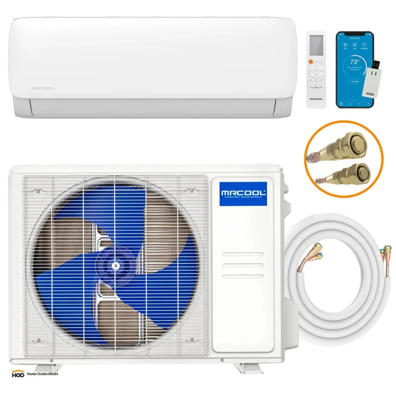 MRCOOL DIY® 5th Gen EasyPro 12,000 BTU Single Zone Mini Split Complete System 115V with 16 ft. DIY Quick Connect Line Set and DIYPRO Cable (EZPRO-12-HP-11516D-O)
