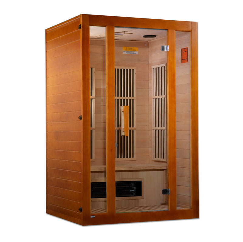 Maxxus Sauna Aspen Dual Tech Low EMF FAR Infrared Sauna Canadian Hemlock| MX-J206-02S | 2 Persons