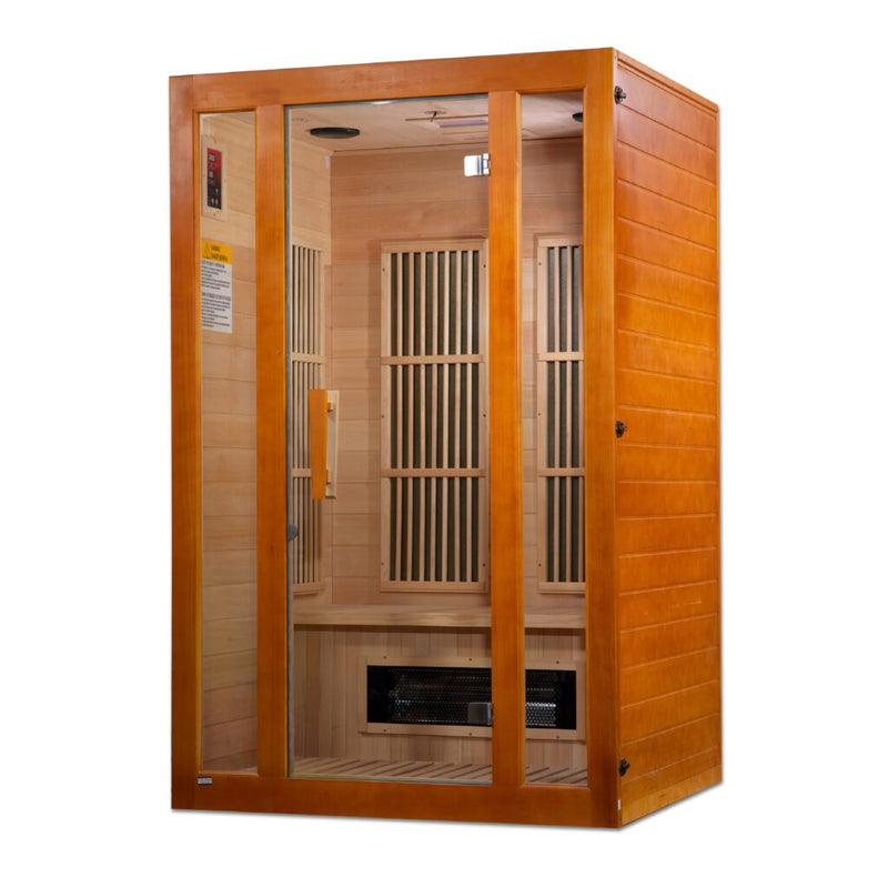 Maxxus Sauna Aspen Dual Tech Low EMF FAR Infrared Sauna Canadian Hemlock| MX-J206-02S | 2 Persons