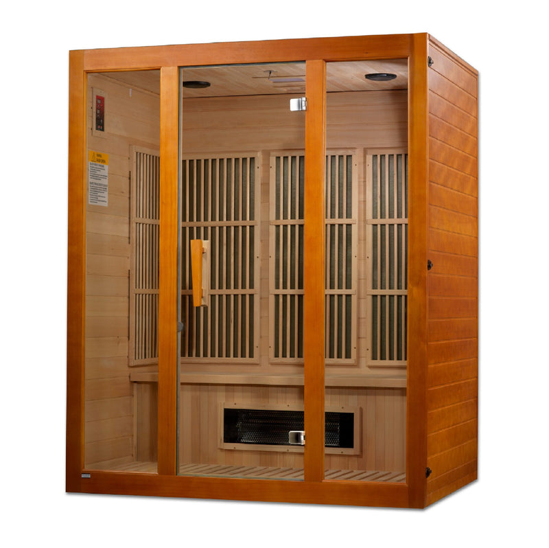 Maxxus Sauna Alpine Dual Tech Low EMF FAR Infrared Sauna Canadian Hemlock | MX-J306-02S | 3 Persons