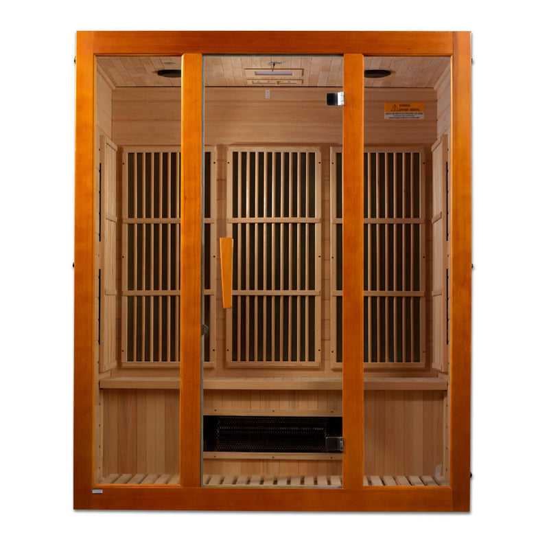 Maxxus Sauna Alpine Dual Tech Low EMF FAR Infrared Sauna Canadian Hemlock | MX-J306-02S | 3 Persons