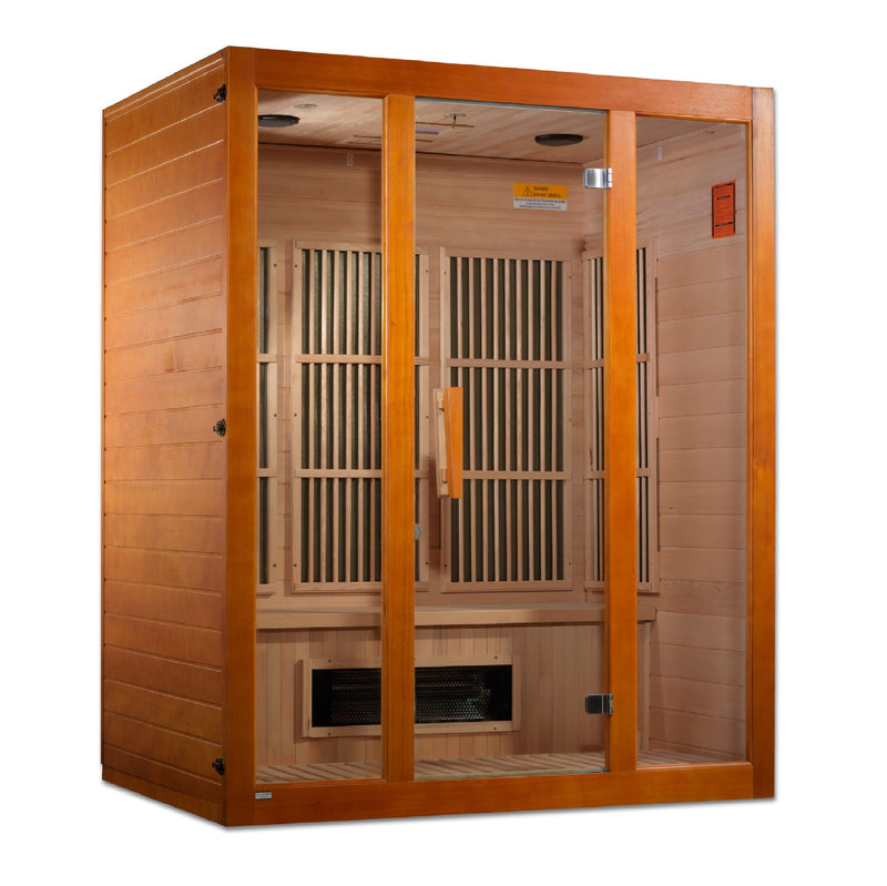 Maxxus Sauna Alpine Dual Tech Low EMF FAR Infrared Sauna Canadian Hemlock | MX-J306-02S | 3 Persons