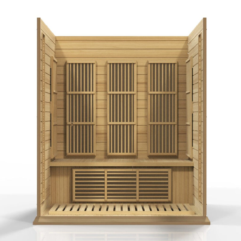 Maxxus Sauna Near Zero EMF FAR Infrared Sauna – Canadian Hemlock | MX-K306-01-ZF | 3 Persons