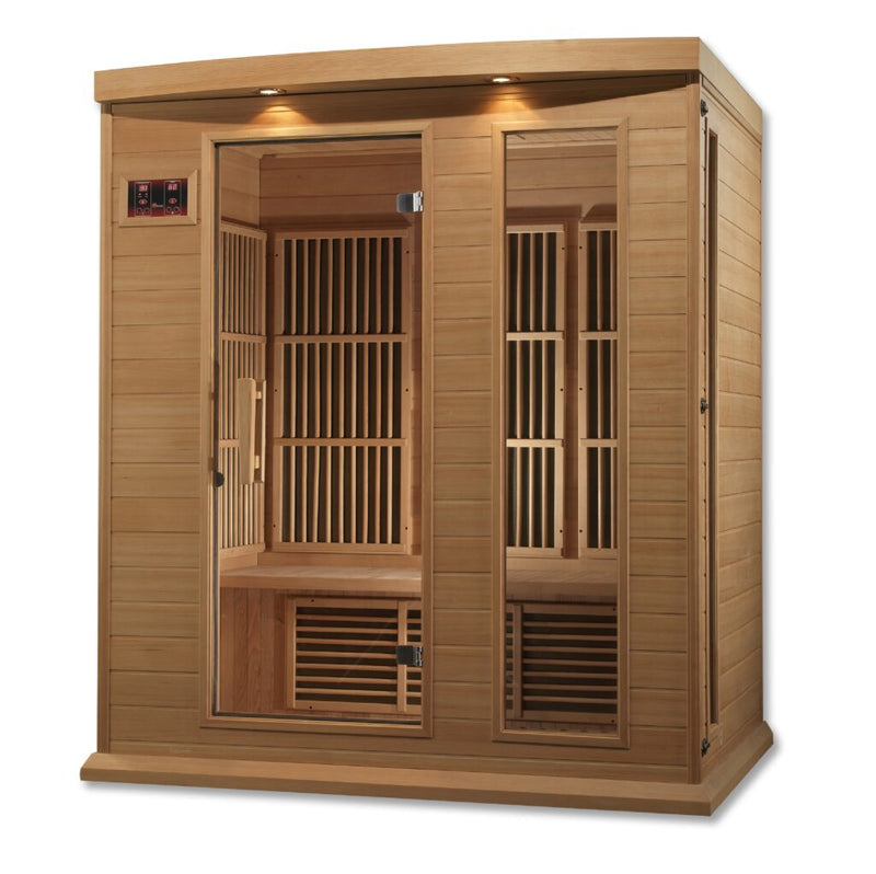 Maxxus Sauna Near Zero EMF FAR Infrared Sauna – Canadian Hemlock | MX-K306-01-ZF | 3 Persons