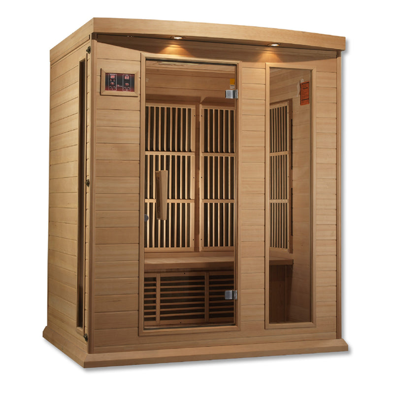 Maxxus Sauna Near Zero EMF FAR Infrared Sauna – Canadian Hemlock | MX-K306-01-ZF | 3 Persons