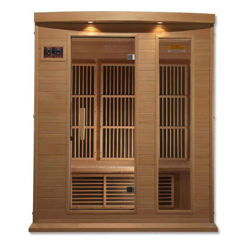 Maxxus Sauna Near Zero EMF FAR Infrared Sauna – Canadian Hemlock | MX-K306-01-ZF | 3 Persons