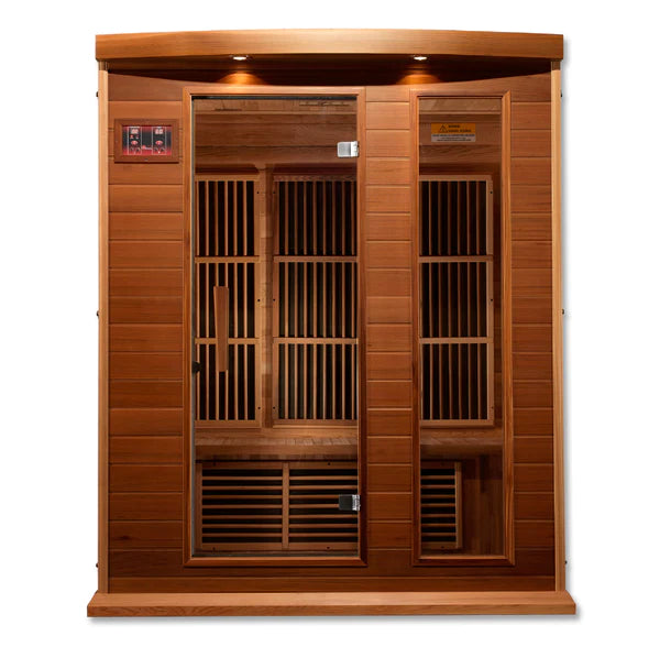 Maxxus Sauna CED Red Cedar Low EMF Far Infrared Sauna | MX-K306-01-CED |3 Persons