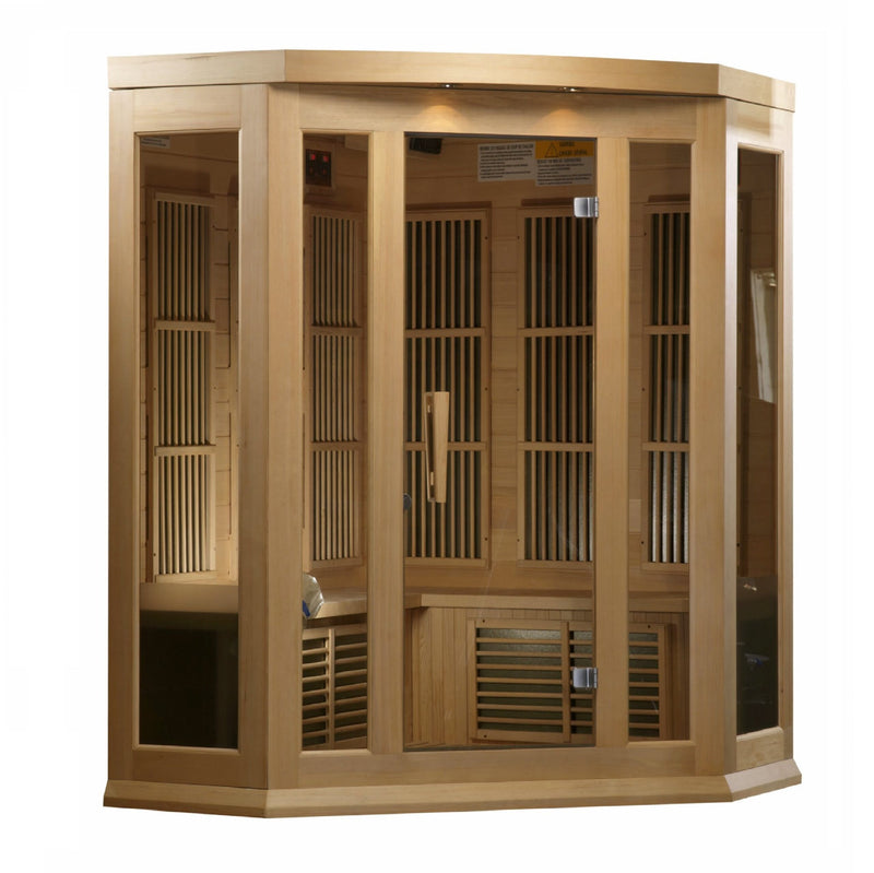 Maxxus Sauna Low EMF FAR Infrared Sauna Canadian Hemlock | MX-K356-01 | 3 Persons