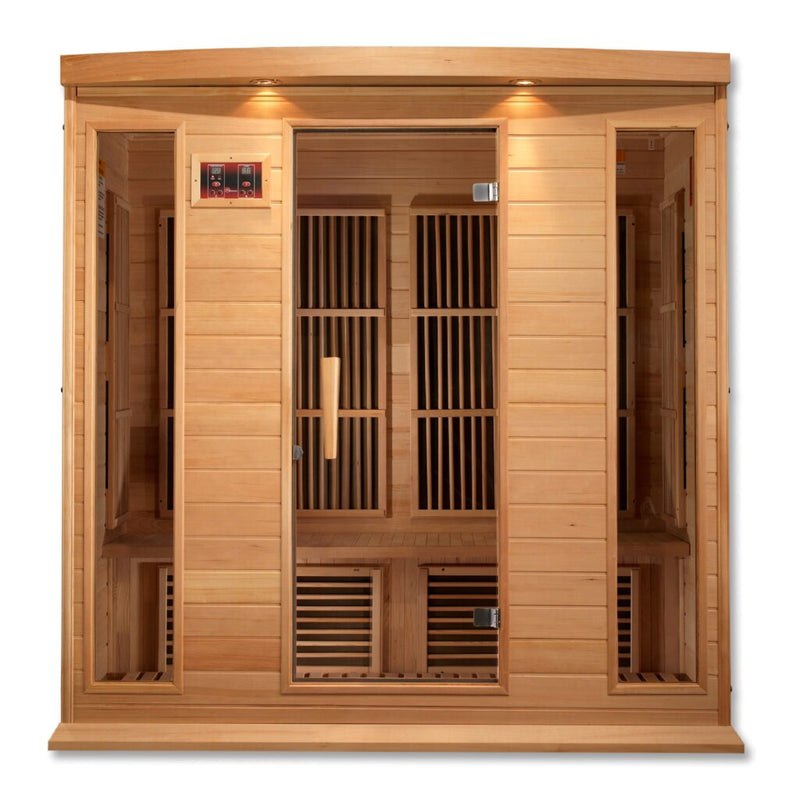 Maxxus Sauna Low EMF FAR Infrared Sauna Canadian Hemlock | MX-K406-01 | 4 Persons