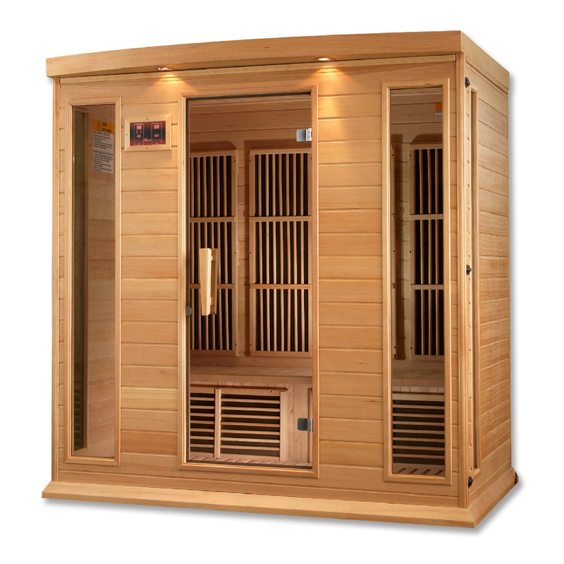 Maxxus Sauna Near Zero EMF FAR Infrared Sauna – Canadian Hemlock | MX-K406-01-ZF | 4 Persons
