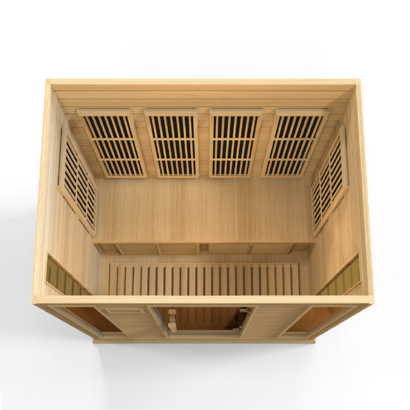 Maxxus Sauna Near Zero EMF FAR Infrared Sauna – Canadian Hemlock | MX-K406-01-ZF | 4 Persons