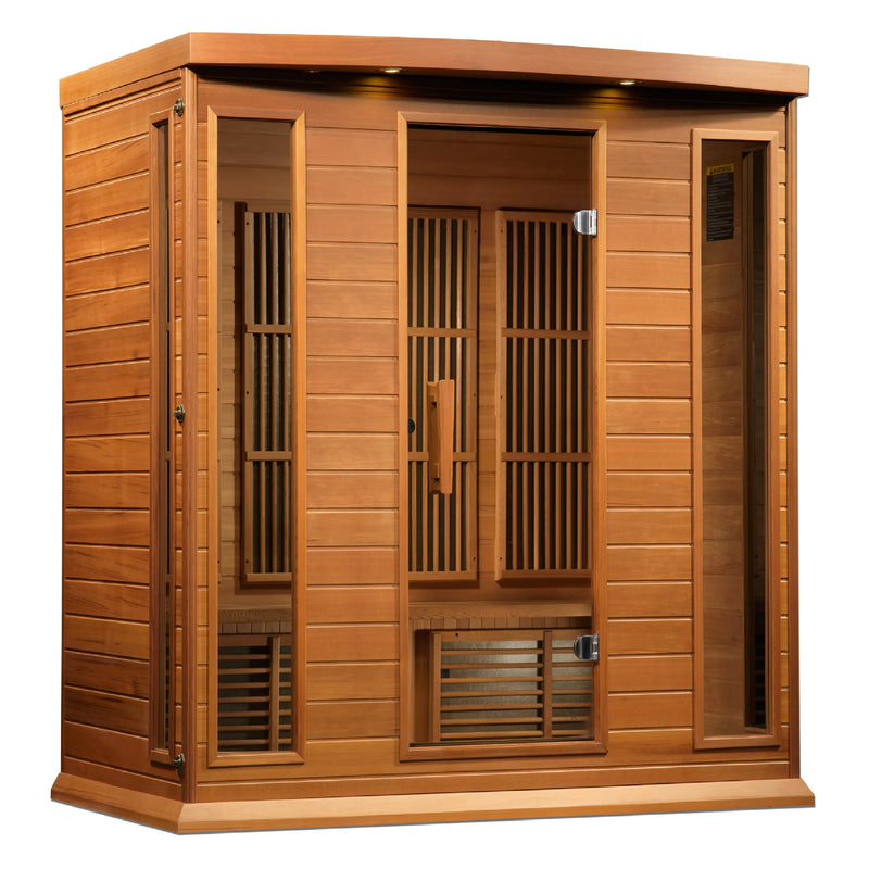 Maxxus Sauna Low EMF FAR Infrared Sauna Canadian Red Cedar |  MX-K406-01-CED | 4 Persons
