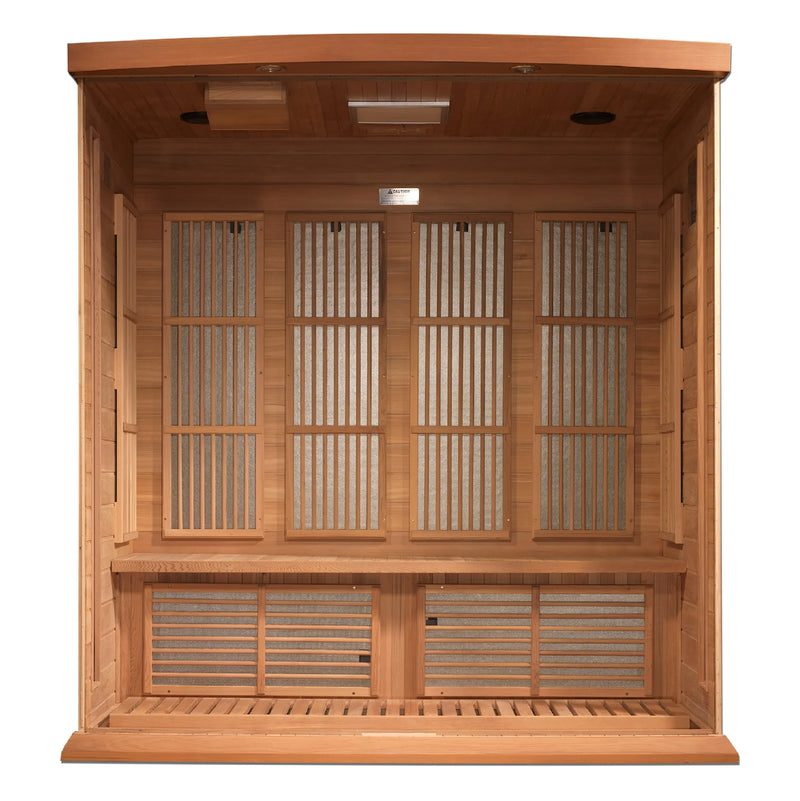 Maxxus Sauna Low EMF FAR Infrared Sauna Canadian Red Cedar |  MX-K406-01-CED | 4 Persons
