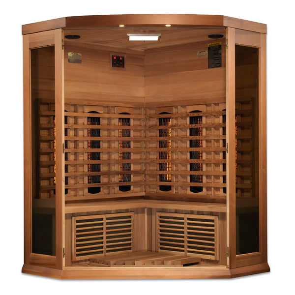 Maxxus Sauna Full Spectrum Infrared Sauna – Canadian Red Cedar | MX-M356-01-FS CED | 3 Persons
