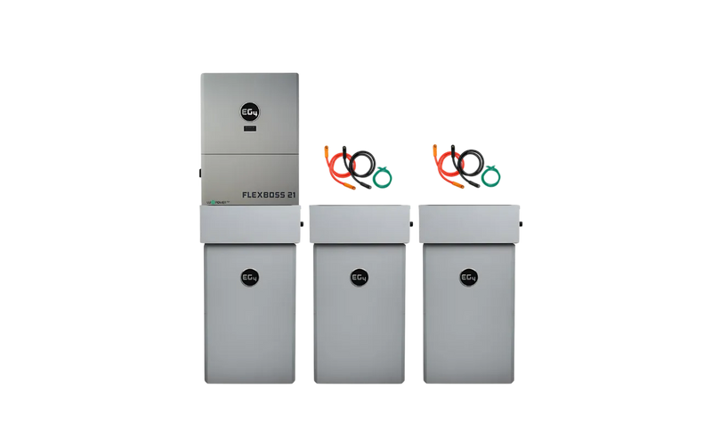 EG4 Hybrid Power Kit | 16kW 120/240V Output 48VDC - 42.9kWh System Bundle | EG4 FlexBOSS21 Hybrid Inverter + 3 x EG4 PowerPro Wallmount Outdoor Battery