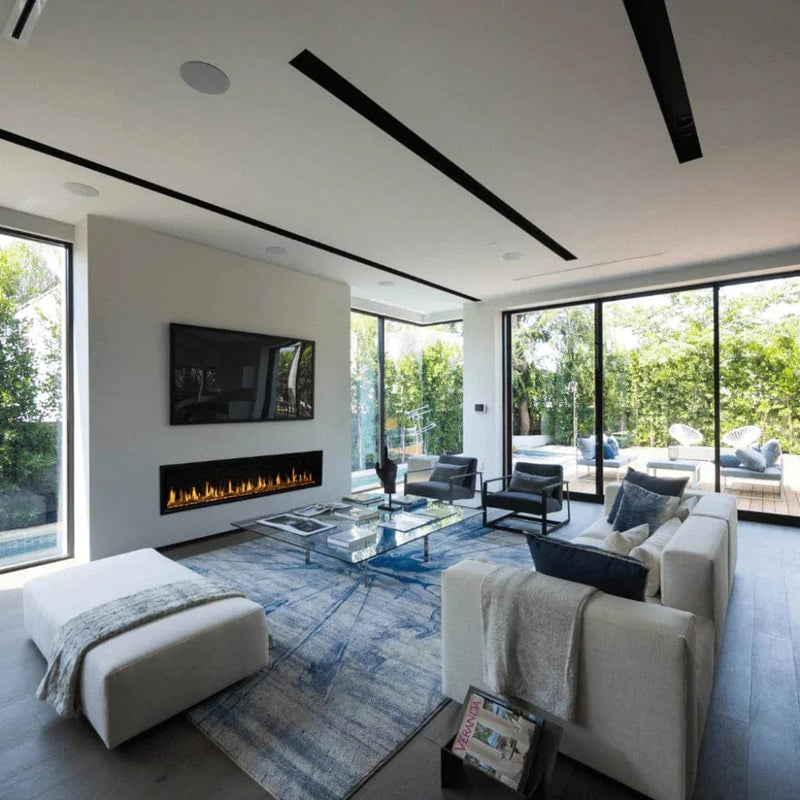 Modern Flames ORION SLIM 76" Heliovision Electric Fireplace (6" Deep - 15" Viewing)