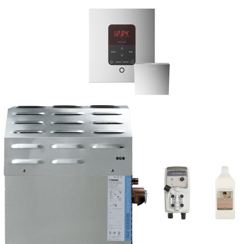 Mr.Steam Super iTempoPlus 15kW Steam Shower Generator Package with iTempoPlus Control in Square, Polished Chrome