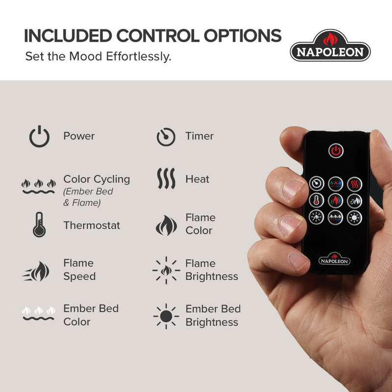 Napoleon ENTICE 50 Wall Hanging Electric Fireplace