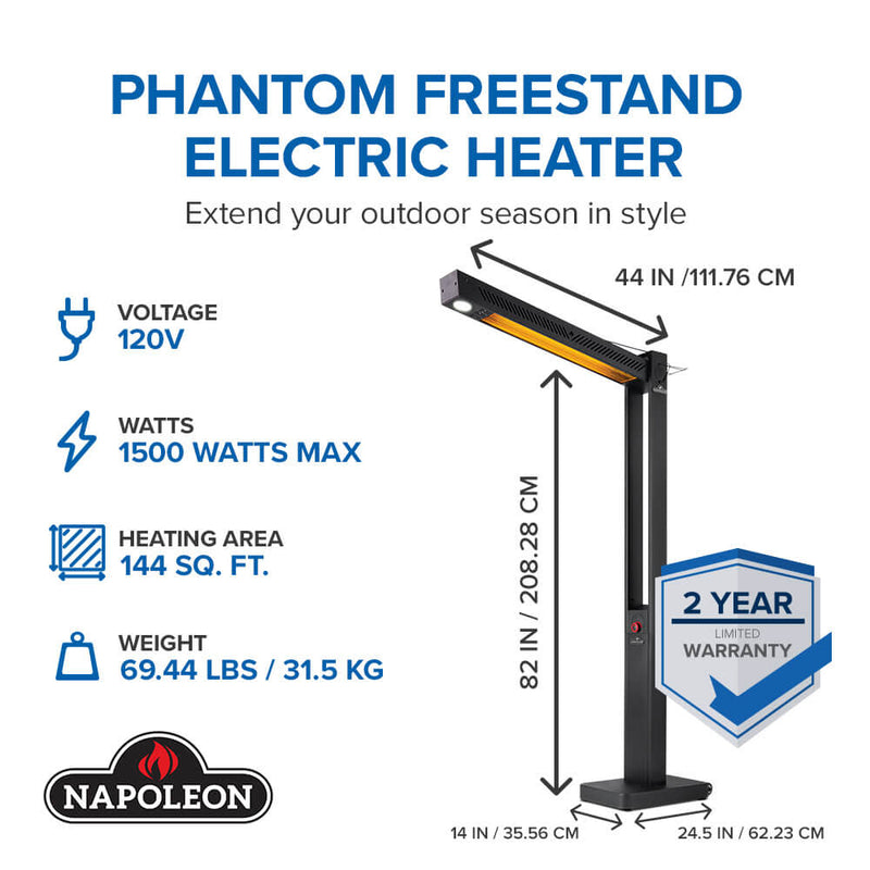 Napoleon Phantom Freestand Outdoor Electric Infrared Heater