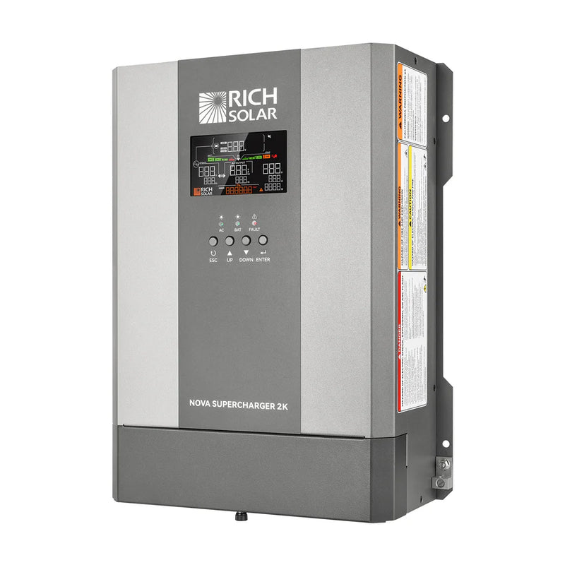 Rich Solar Nova Supercharger 2K | 2000W 12V Pure Sine Wave Inverter Charger