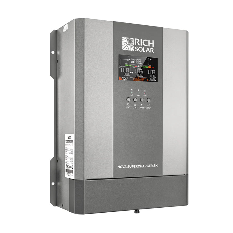 Rich Solar Nova Supercharger 2K | 2000W 12V Pure Sine Wave Inverter Charger