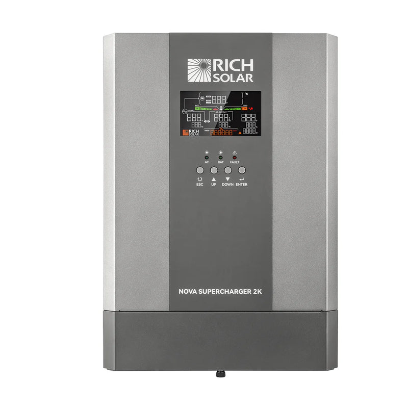 Rich Solar Nova Supercharger 2K | 2000W 12V Pure Sine Wave Inverter Charger