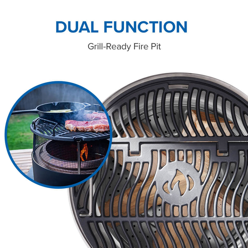 Napoleon Timberwolf Smokeless Wood Fire Pit 18-inch, Stainless Steel