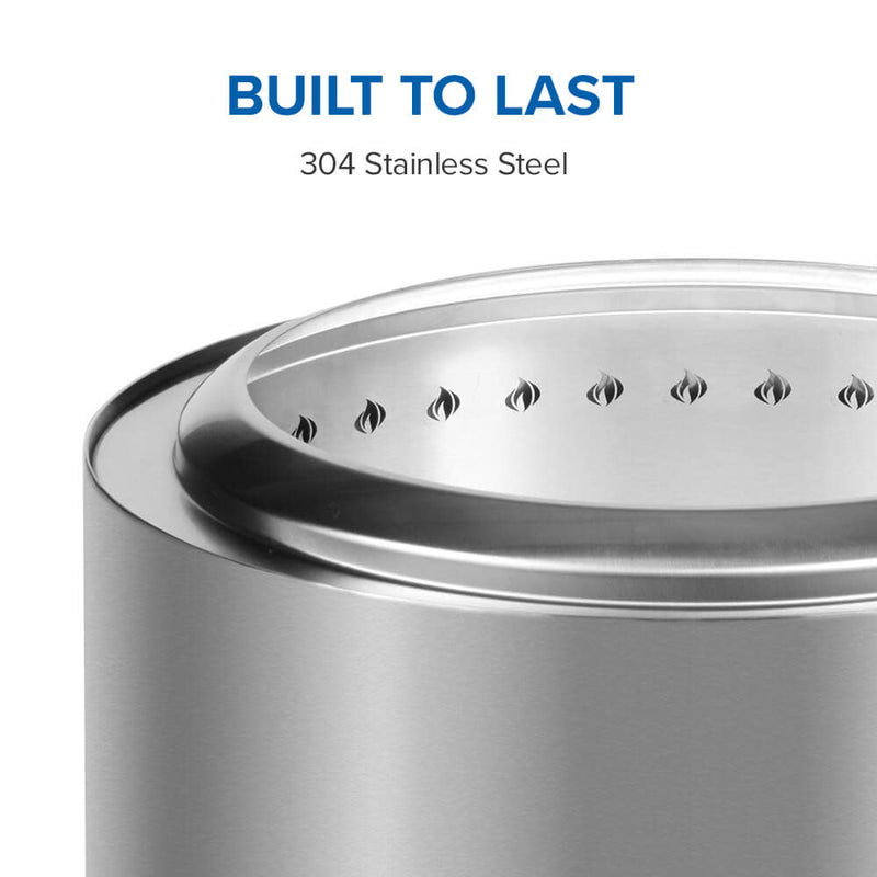 Napoleon Timberwolf Smokeless Wood Fire Pit 18-inch, Stainless Steel