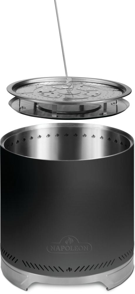 Napoleon Timberwolf Smokeless Wood Fire Pit 18-inch, Matte Black