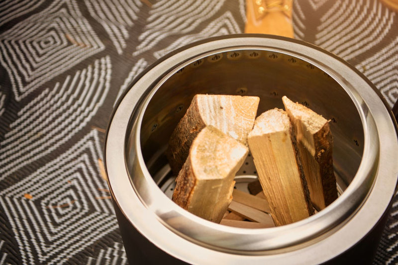 Napoleon Timberwolf Smokeless Wood Fire Pit 18-inch, Matte Black