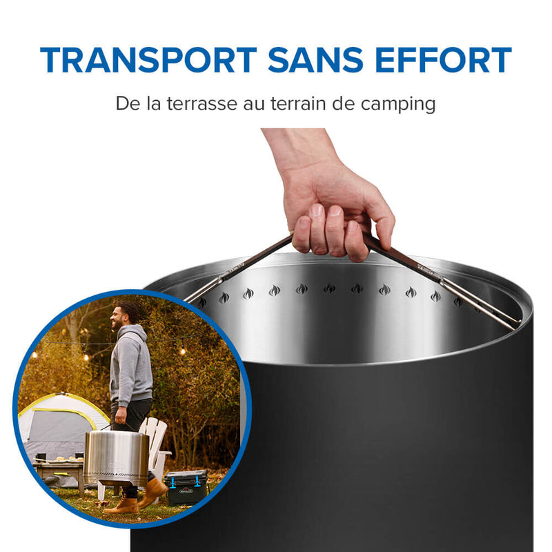 Napoleon Timberwolf Smokeless Wood Fire Pit 18-inch, Matte Black