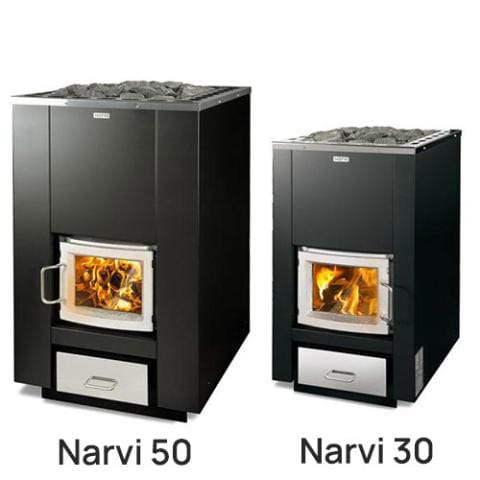 Narvi 30/50 Wood-Burning Sauna Stove, Up to 50kW
