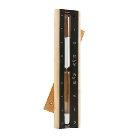Narvi Black Sand Timer w/ Bamboo Frame, 15 Minutes