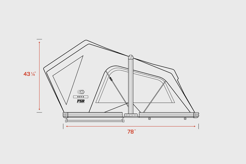 Freespirit Recreation Nova - Hybrid Foldout Rooftop Tent