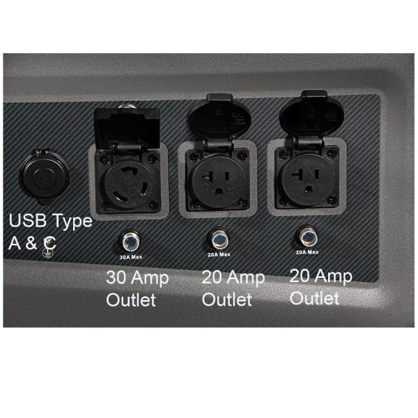 Aims Power Portable Solar Generator 5.04 kWh 33 Amp Output Lithium Battery | Solar & Grid Inputs Expandable