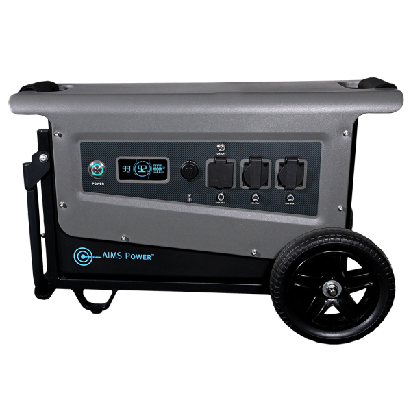 Aims Power Portable Solar Generator 3.1 kWh 30 Amp Output Lithium Battery | Solar & Grid Inputs