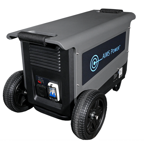 Aims Power Portable Solar Generator 5.04 kWh 33 Amp Output Lithium Battery | Solar & Grid Inputs Expandable