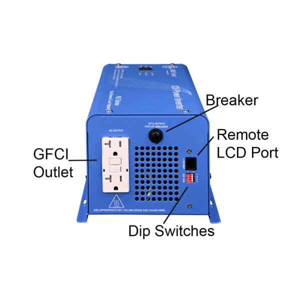 Aims Power 600 Watt 12V Pure Sine Power Inverter ETL Listed to UL458/CSA- Industrial Grade