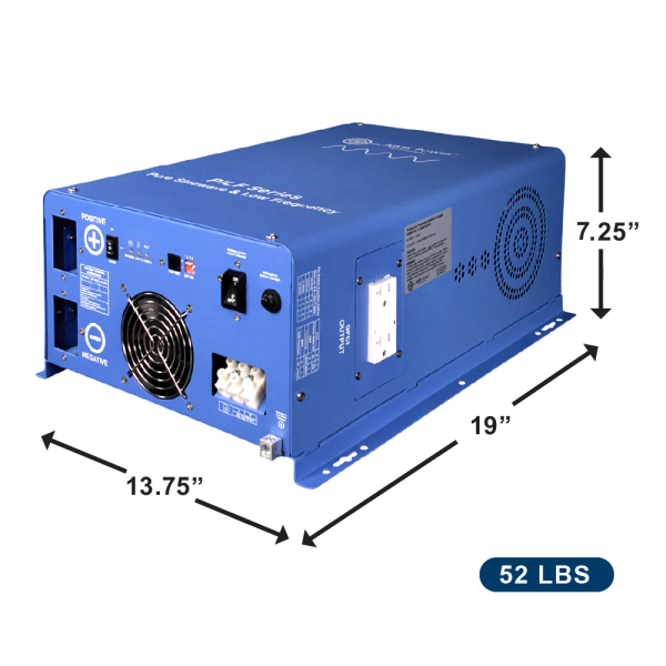 Aims Power 3000 Watt 12V Pure Sine Power Inverter ETL Listed to UL458/CSA- Industrial Grade